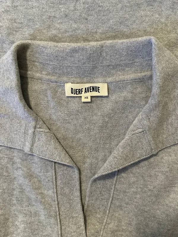 Djerf Avenue Getaway Top Grey Melange 100% organic cotton NWOT Size XS sweater - Image 6