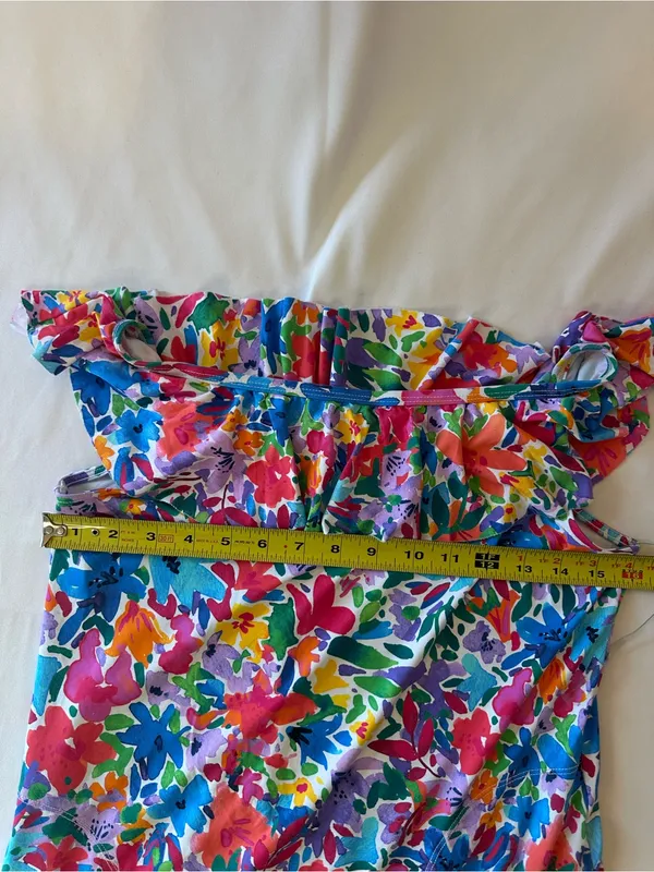 Tommy Bahama Multicolor Floral Off-Shoulder Girls Dress - Image 4