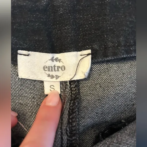 Entro Wide leg dark jeans - Image 3