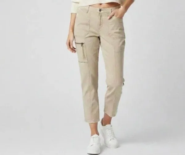 ✨HABITUAL Relaxed Cargo Ankle Cream/Tan Sz 4/27 Pants✨ - Image 2