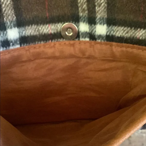 New Directions Brown Plaid Crossbody Bag - Image 2