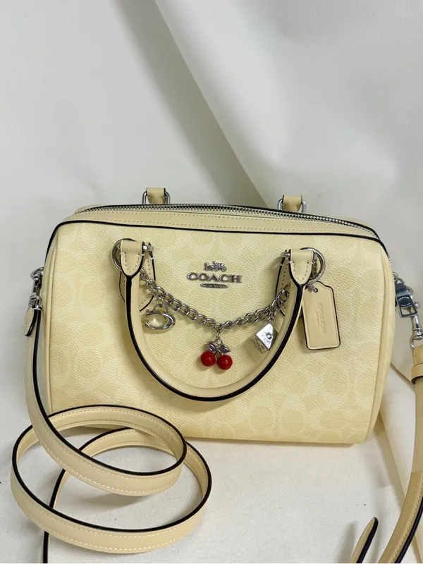 coach Rowan Satchel Bag In Signature Canvas cv961 - Image 7