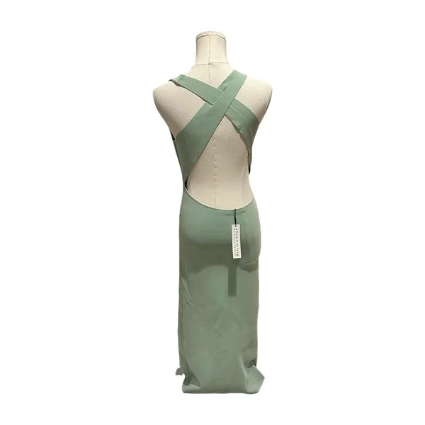 Alice + Olivia Light Sage Cross-Back Knit Maxi Dress Size Medium CC207513706 - Image 4