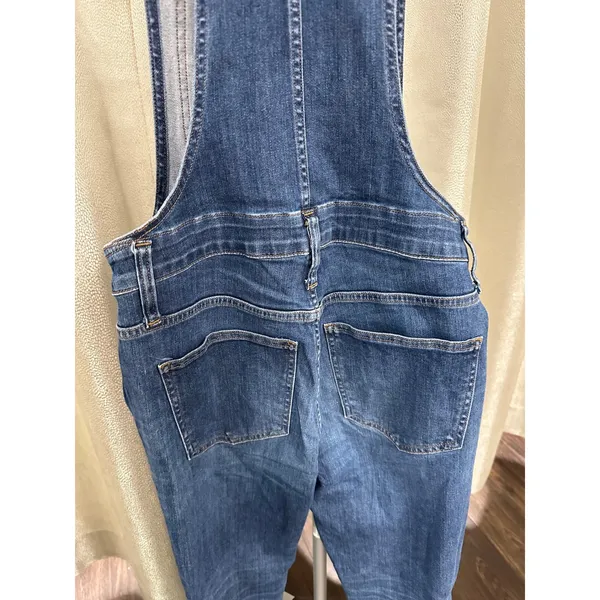 Madewell Raw-Hem Denim Overalls in Medium Wash – Size‎ Medium - Image 6