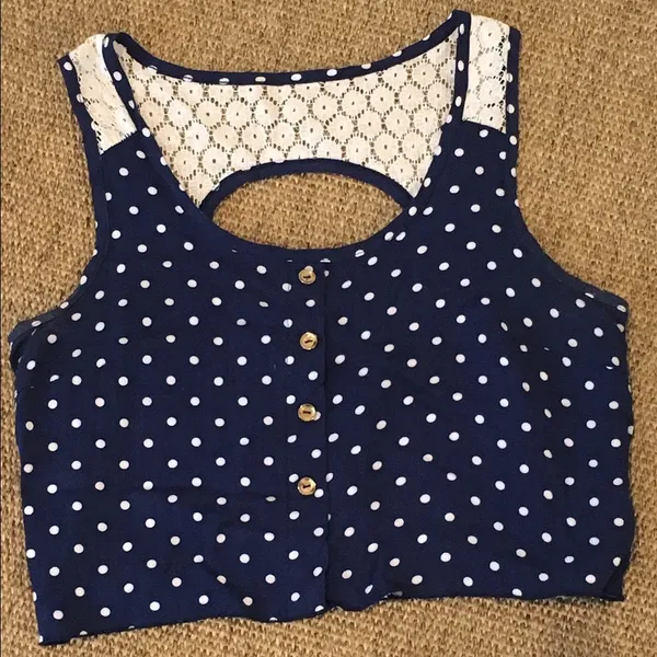 Crop Top Polka Dot & Lace - Image 4