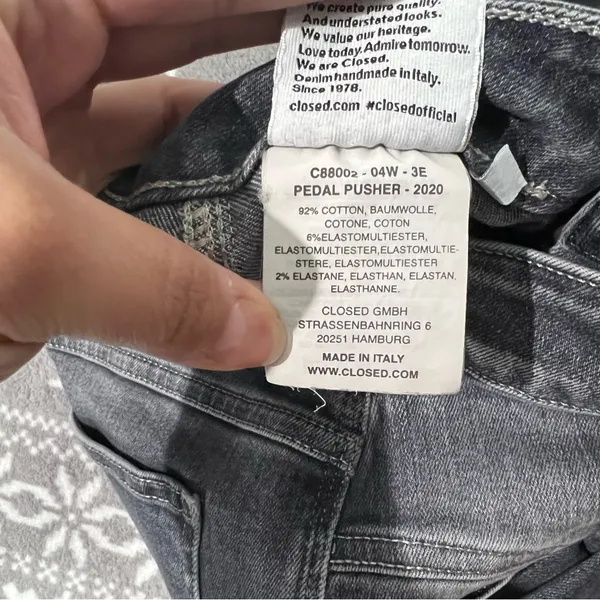 Anthropologie‎ Closed Pedal Pusher Jean Size 24 Closed Size 38 Minimalist Casual - Image 10