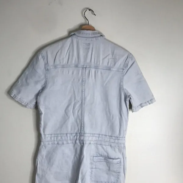 Faherty Blythe Jumpsuit Coverall Light Indigo Wash Denim‎ size xs - Image 13