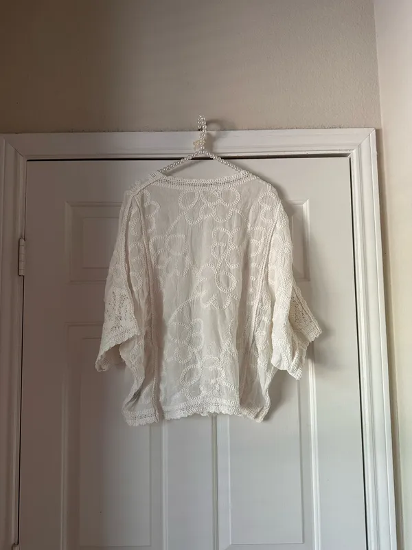 Pol White Embroidered Cotton Top - Image 8