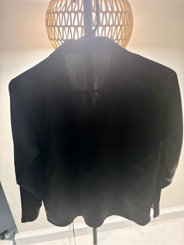 Black Satin Button - Image 5