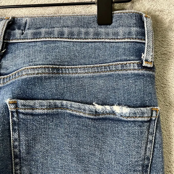 AGOLDE‎ Nico High Rise Slim Shorline Distressed Crop Jeans 26 Classic Minimalist - Image 4