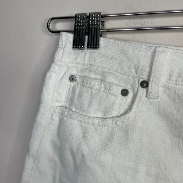 Aerie Daydream Distressed Comfy Denim Jean Shorts cutoffs White plus XXL 20 - Image 3