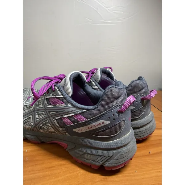 ASICS‎ Gel-Venture 6 Womens Trail Running Shoes Grey Purple 1012A504 Size 9.5 - Image 2