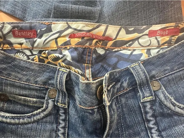 Vigoss Studio Y2K Bootcut Colorful Pocket Blue Jeans - Image 3