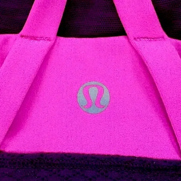 Lululemon Energy Striped Crossback Tank Top Raspberry Glo Built in Bra Size 4 - Image 8