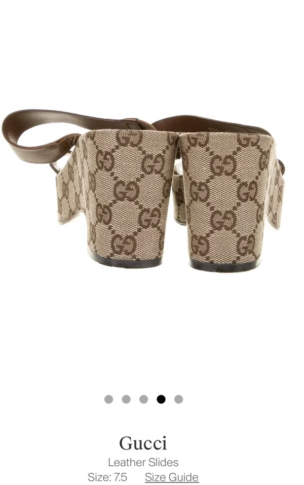 Gucci Slides GG Logo Sandals Wedge - Image 3