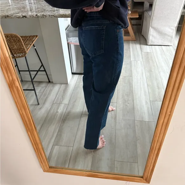 Abercrombie & Fitch Mid Rise 90s Straight Jeans Medium Wash Size 28 Regular - Image 4