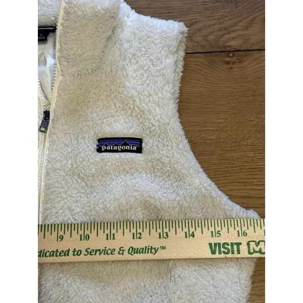 Patagonia‎ Women's Los Gatos Fleece Vest Full Zip White Size S STY25216 Preppy - Image 6