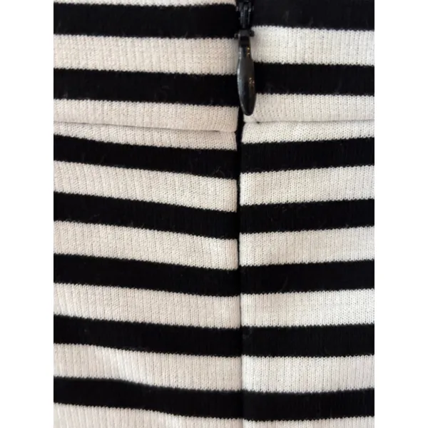 Banana Republic Womens Black White Striped Pencil Skirt Size 12 Stretch Knit - Image 4