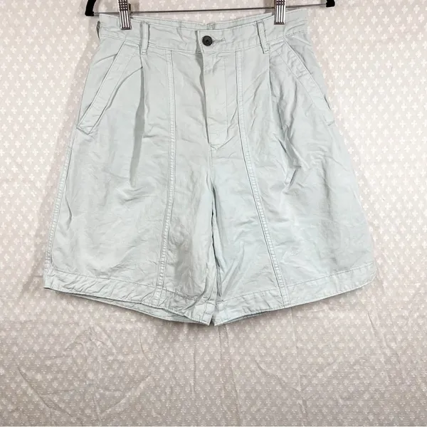 Everlane‎ Light Blue The Tourist Organic Cotton High Rise Shorts - Image 2