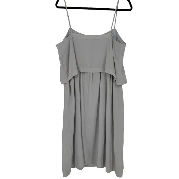 NWT Madewell Womens Silk Camisole Overlay Slip Dress‎ Fog Grey Size 14 Feminine - Image 2