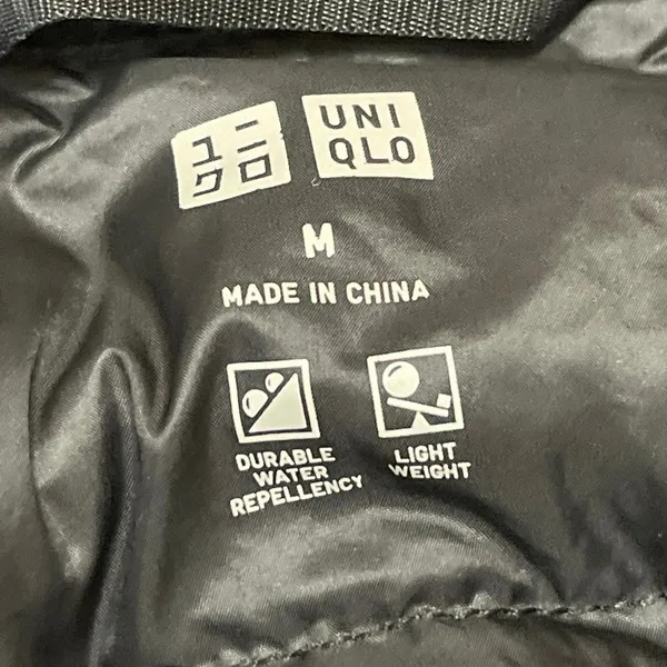 Uniqlo Black Long Sleeves Quilted Ultra Light Down Puffer Coat Jacket Size M - Image 4