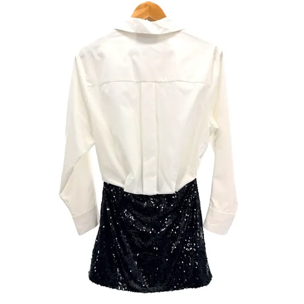Anthropologie‎ Mare Mare Button-Down Sequin Twofer Mini Dress XS Party Cocktail - Image 7