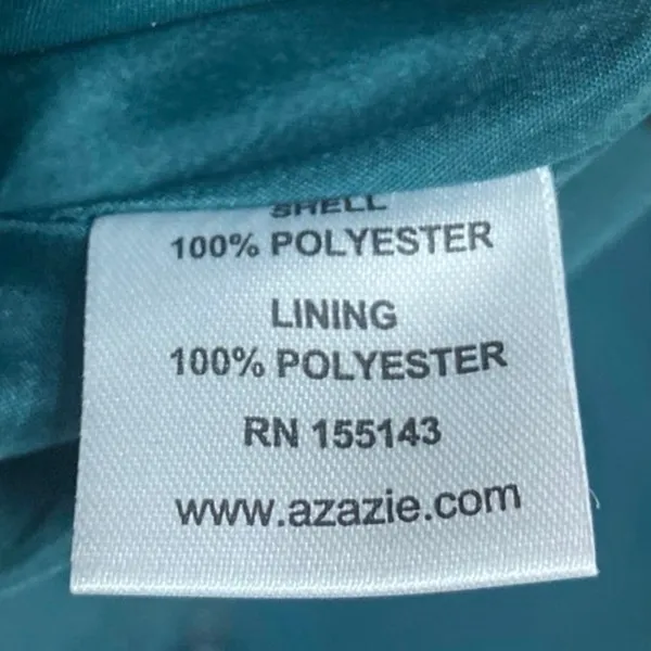 Azazi Blue Sleeveless V Neck A Line Bridesmaid Gown Cami Maxi Dress Size M - Image 5