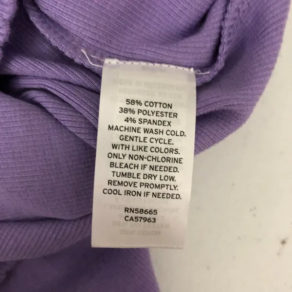 BP Bodysuit Ribbed Knit Square Neck Sleeveless Purple Size 1X - Image 4