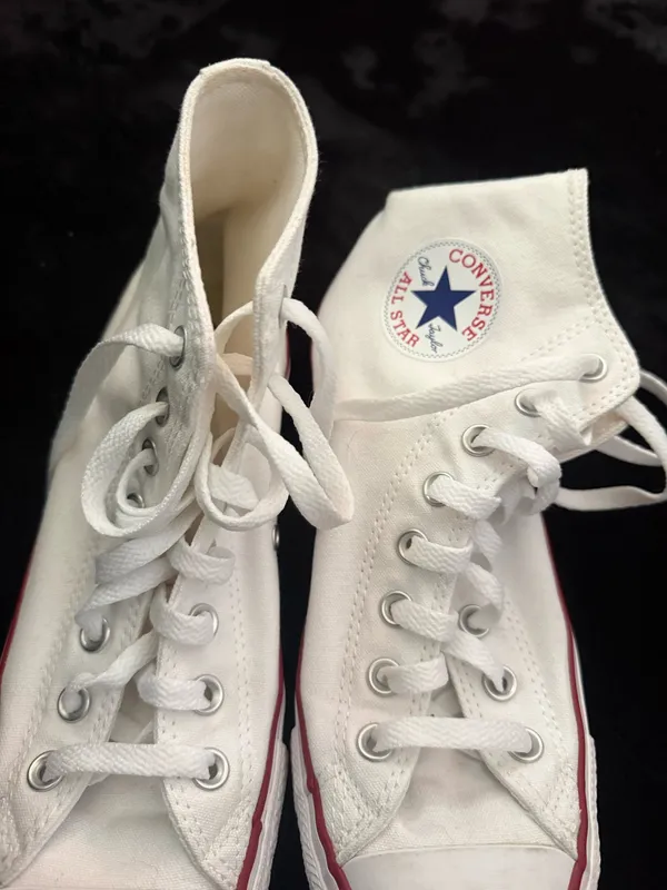 White Converse High-Top Sneakers - Image 5