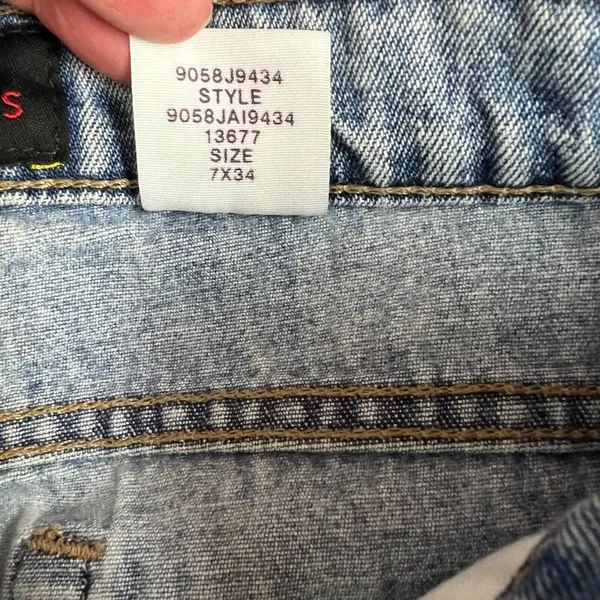 Todd Oldham Jeans 7x33 Blue Flare Leg Bell Bottom‎ Mid Rise Denim 90s Y2K Hippie - Image 8