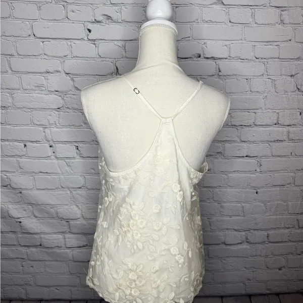 NWT Anthropologie E by Eloise Elegant Cream Floral Lace Women's Top size medium - Image 5
