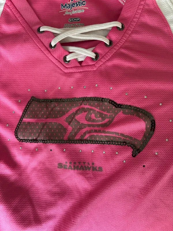 Pink sequin Seahawks jersey NFL - Image 3