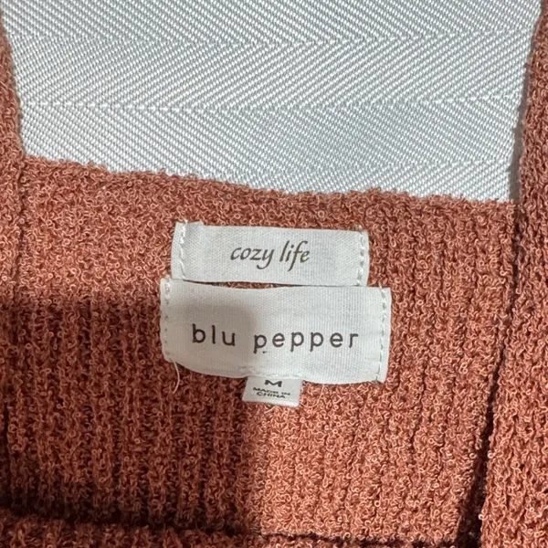 Blu Pepper Rust Knit V-Neck Tank Top - Image 2