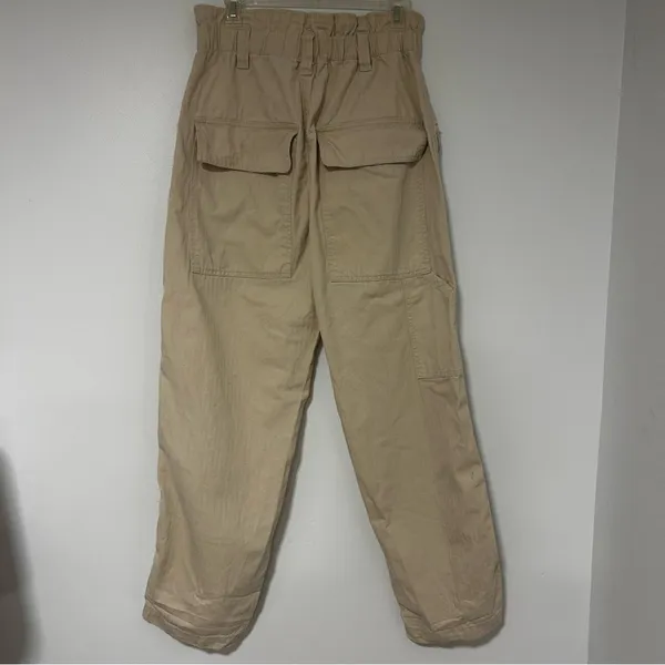 BDG Urban Outfitters‎ Tan High Waist Paperbag Cargo Carpenter Pants Small - Image 5