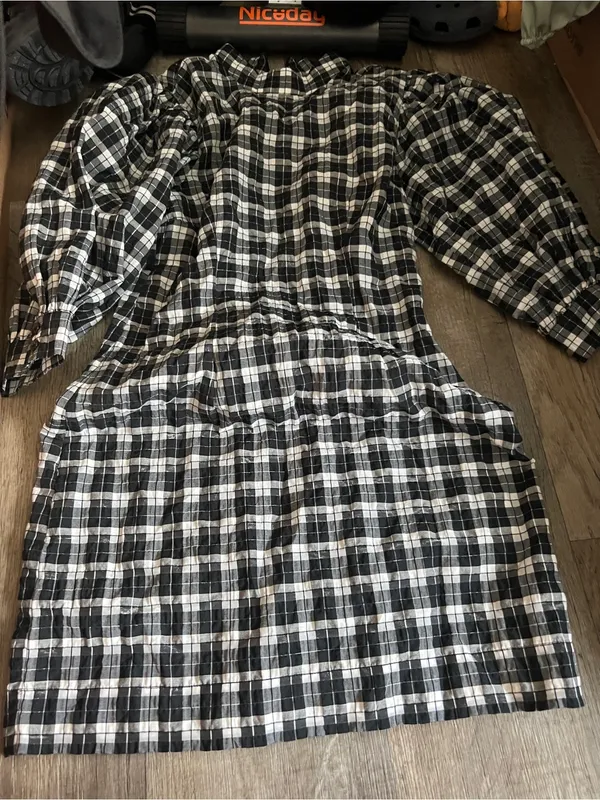 Ganni‎ Seersucker Plaid Minidress (EUR36/US4) - Image 15