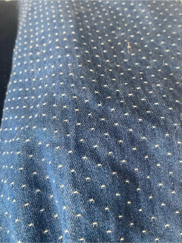 Free People denim bustier mini dress polka dot sun dress preppy summer Small - Image 5