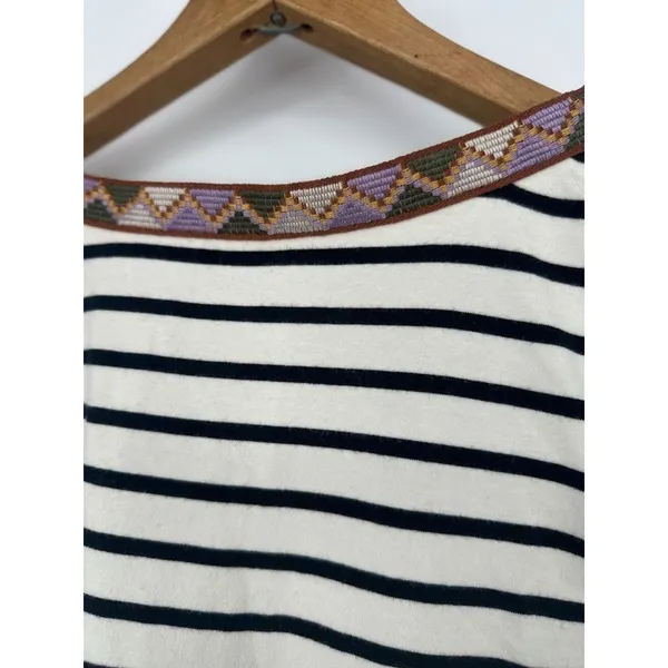 Ava & Viv Knit Midi Dress Black Striped Tassels Stretch Size 2X Boho‎ Casual - Image 5
