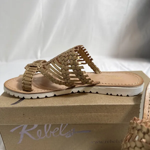 Rebel Sugar RB Baily Sandals Bronz Shoes Womens 6.5M - Image 4