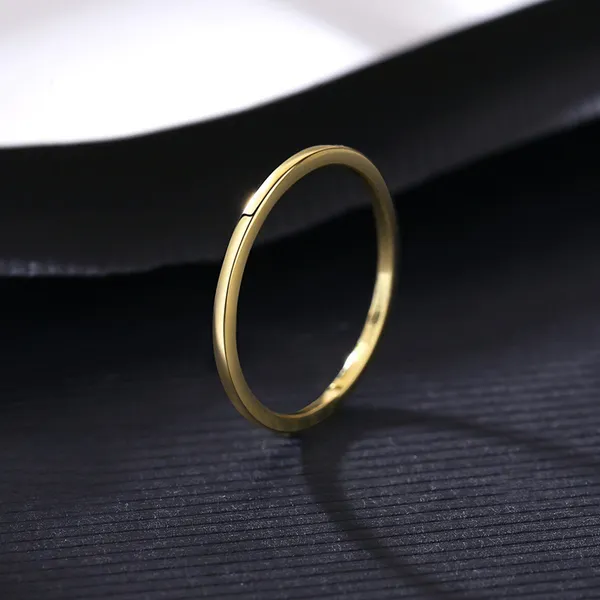 Sterling Silver SIZE 6 18kt Gold Plated 925 Solid Band - Image 2