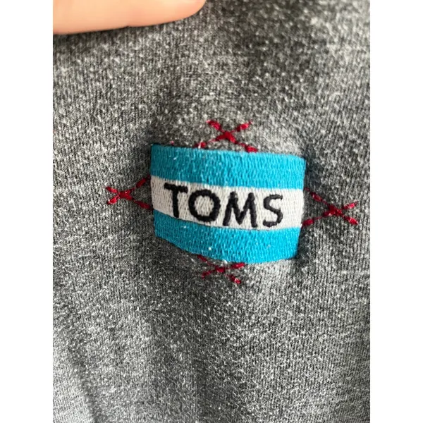 Toms shoes crew sweatshirt gray size large - Image 5