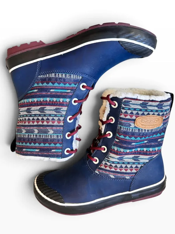 Keen Elsa Dress Blues Sherpa Lined Waterproof Winter Boots - Image 3