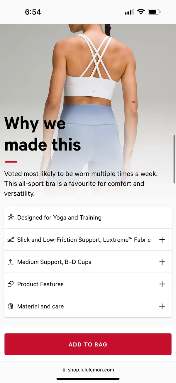 Lululemon Energy Bra Long Line - Image 9