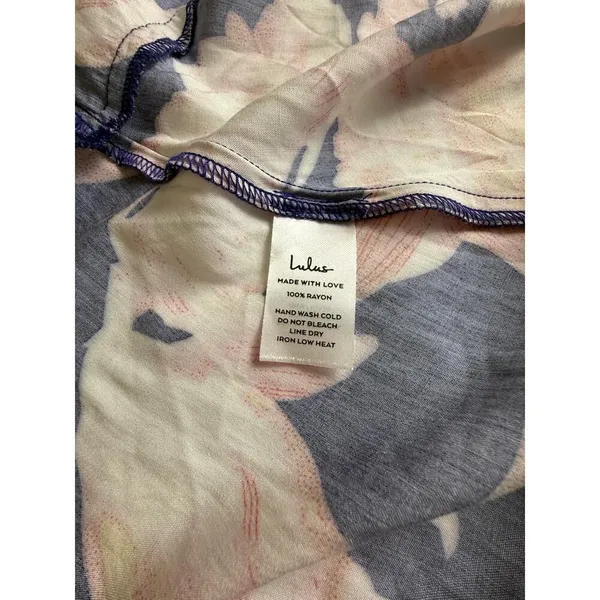 Lulus Azalea Regalia Navy Blue Floral Maxi Dress - Size S - Image 12