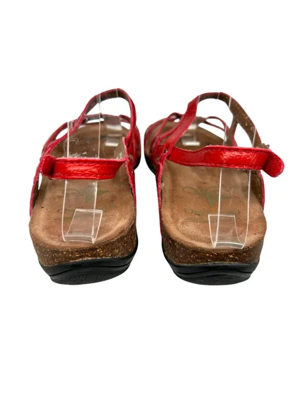 Dansko Jolie Red Leather Strappy Sandals Size 37 EU 6.5-7 US Comfort Resortwear - Image 5