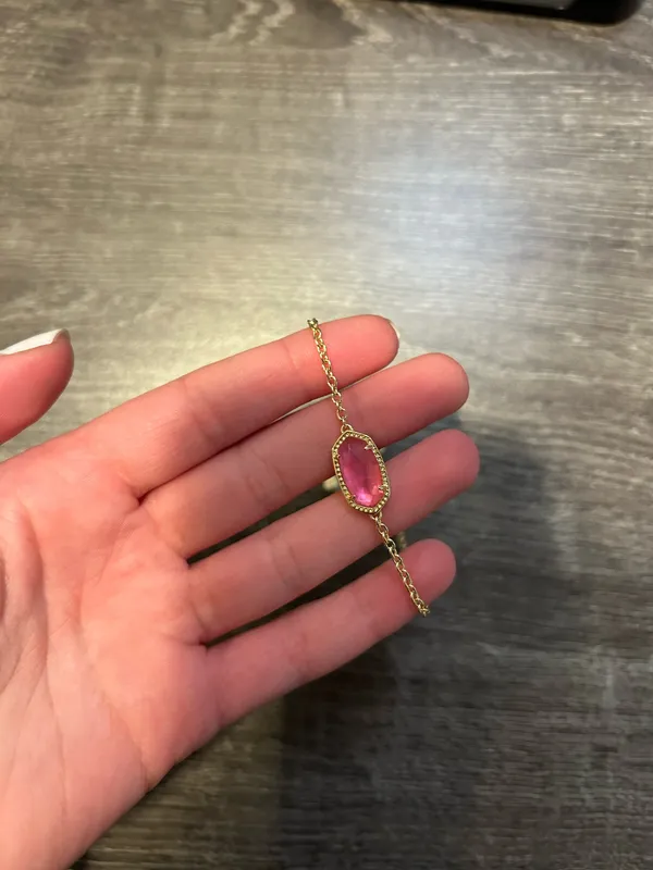 Kendra Scott gold hot pink pendant bracelet - Image 2