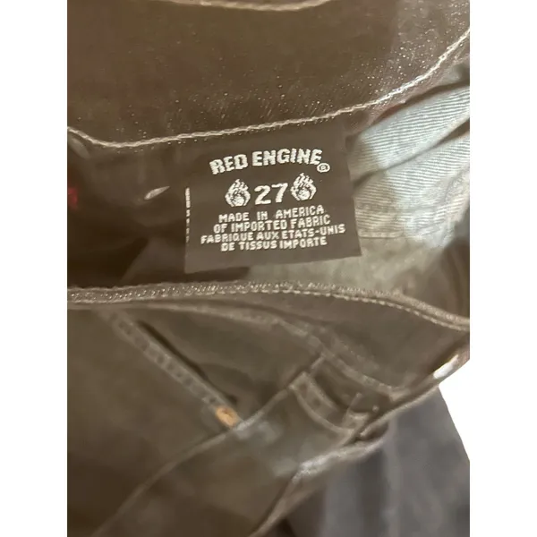 Red Engine Flared Jeans Women's Size 27x32 Dark Wash Jeans Made in USA NWT - Image 7
