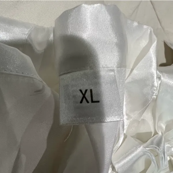 Bride Robe, white satiny material, wore 2 hours Size XL - Image 3