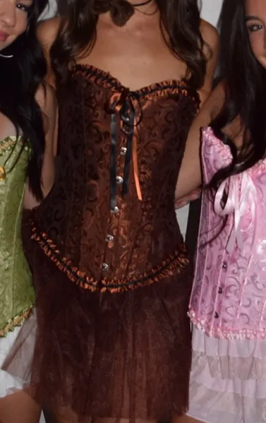 Women's brown corset bustier top Size XS - Image 4