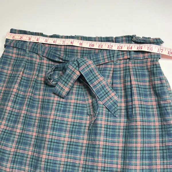 American Eagle Green Plaid Mini Skirt Size Large - Image 6
