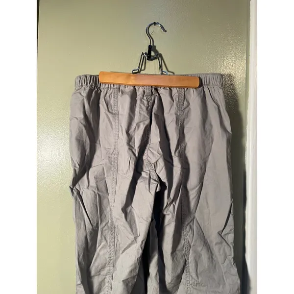 Divided H&M Women's Size 6 Wide Leg Baggy Utility Cargo Pants Light Gray Grunge - Image 8